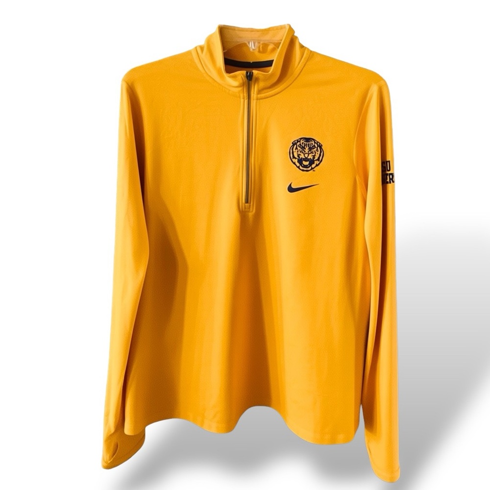 NWOT Nike Size XL LSU Gold Rush Dri-FIT Half-Zip Long Sleeve Top